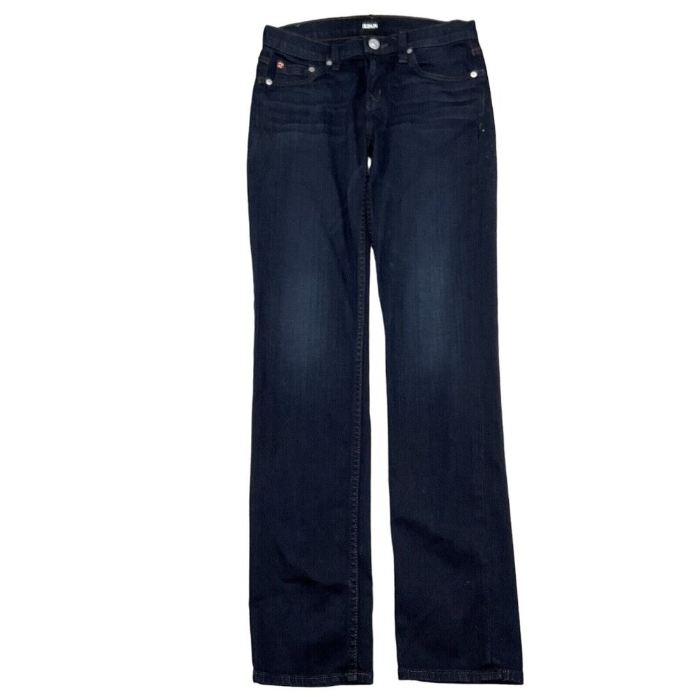 Hudson Jeans Women 25 Dark Blue Skylar Relax Slim Straight Skinny Cotton Stretch